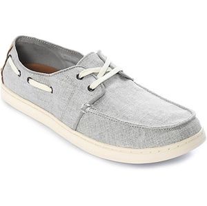 TOMs Culver Lace Up Drizzle Gray Boat Shoes